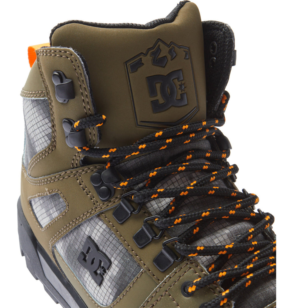 Pure High-Top Water-Resistant Winter Boots - Olive/Black | DC Shoes