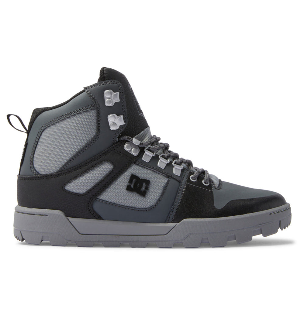 Pure High-Top Water-Resistant Winter Boots - Black/Grey/Black | DC Shoes