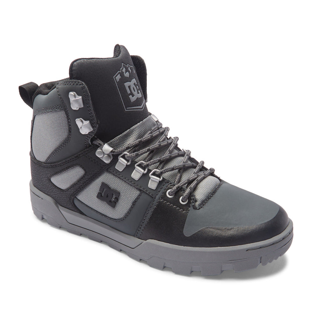 Pure High-Top Water-Resistant Winter Boots - Black/Grey/Black | DC Shoes