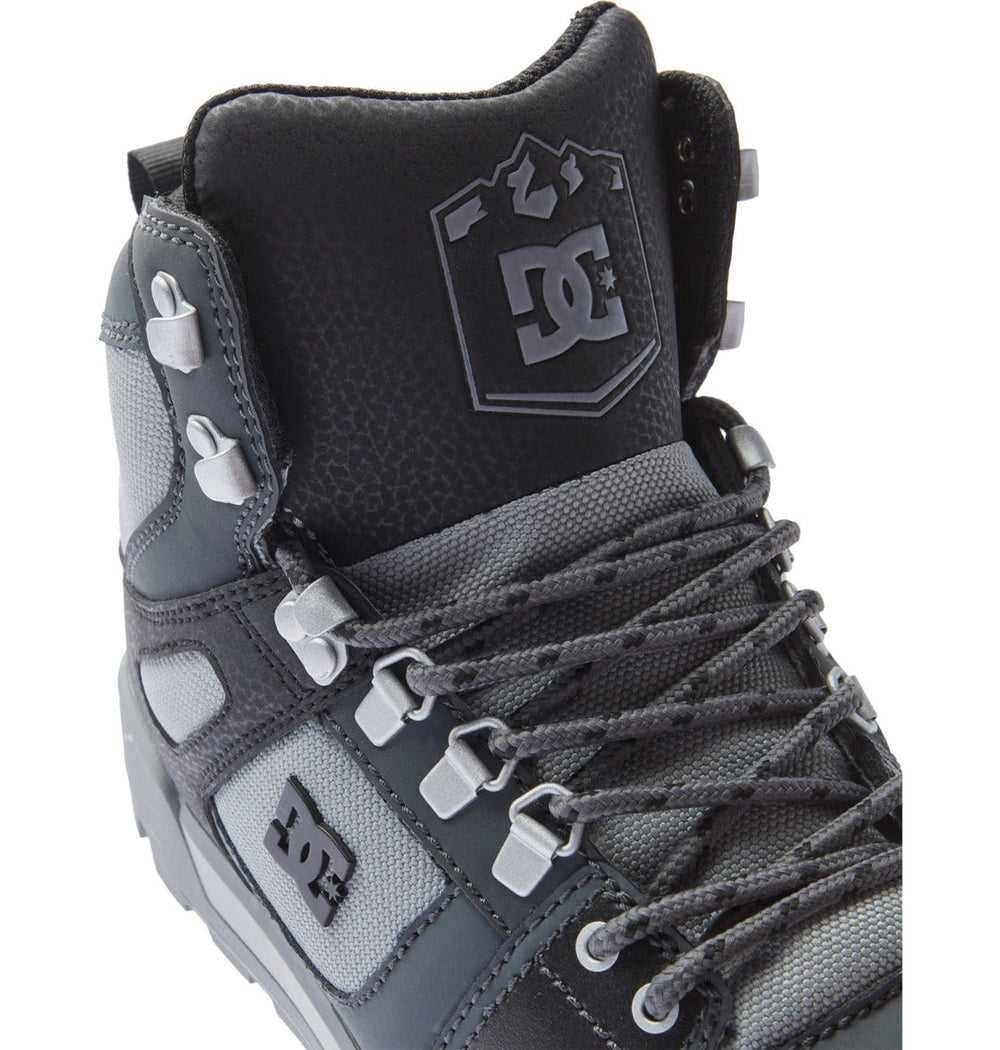 Pure High-Top Water-Resistant Winter Boots - Black/Grey/Black | DC Shoes