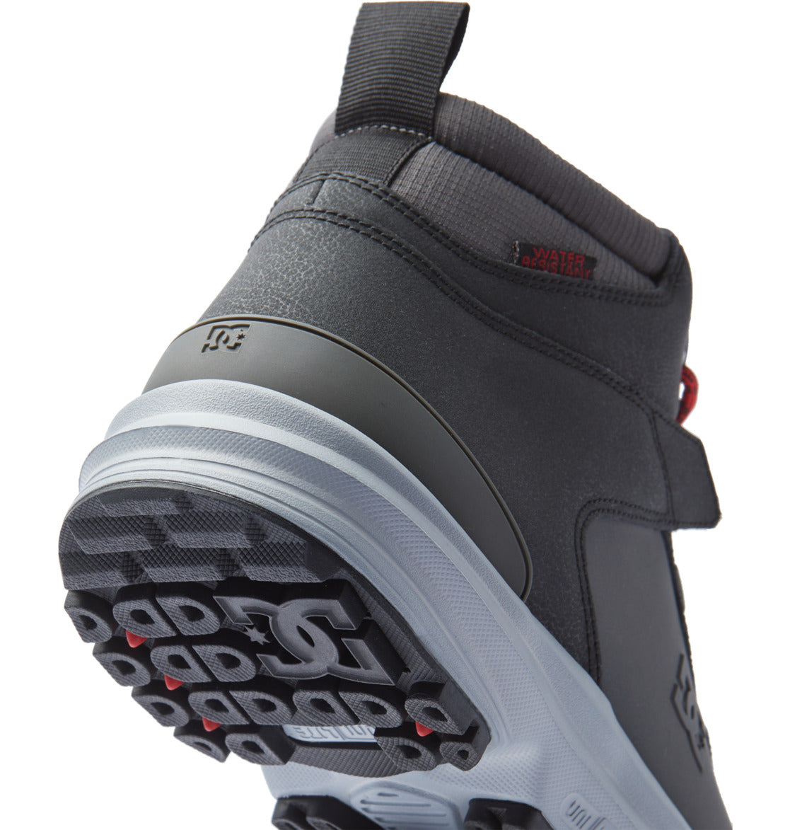 Mutiny Water-Resistant Boots - Grey/Black/Red | DC Shoes