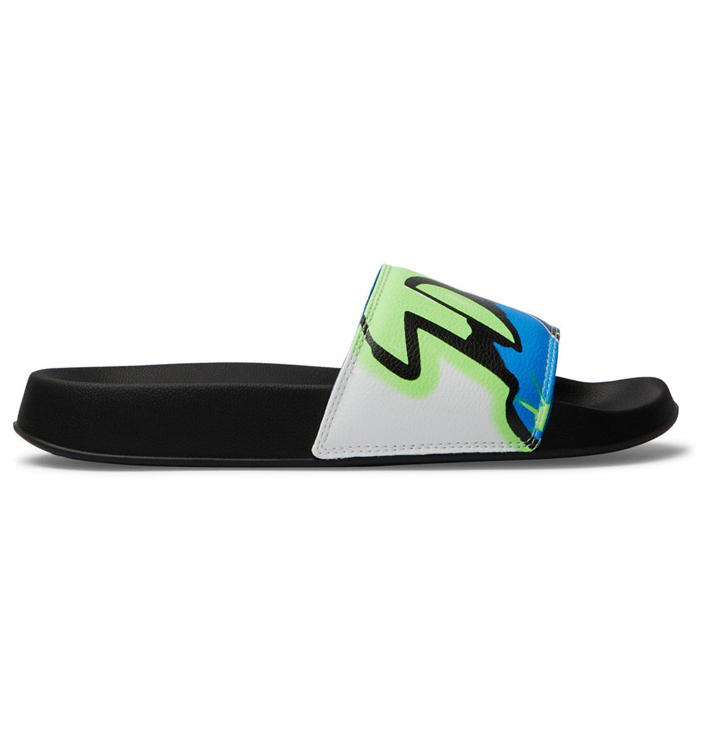 DC Slides - Black/Stencil | DC Shoes
