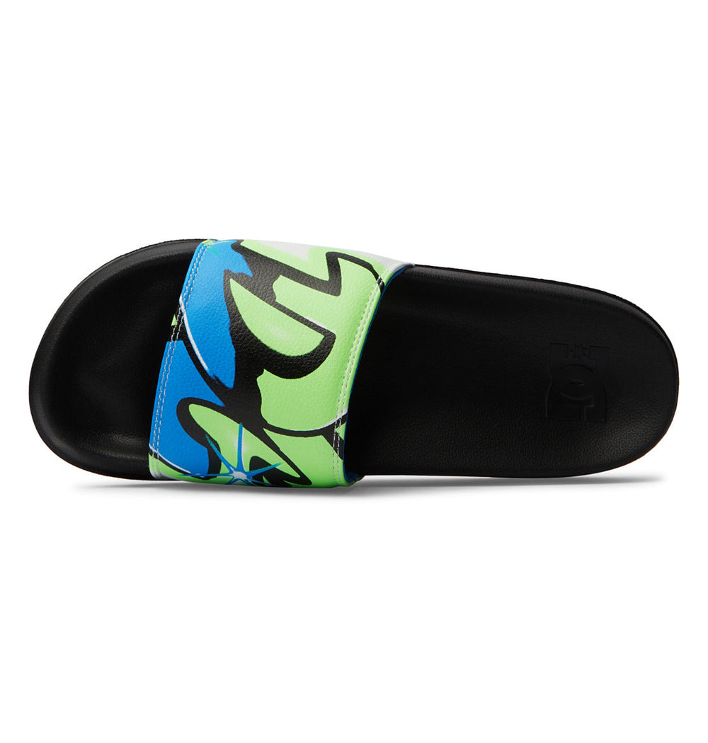 DC Slides - Black/Stencil | DC Shoes