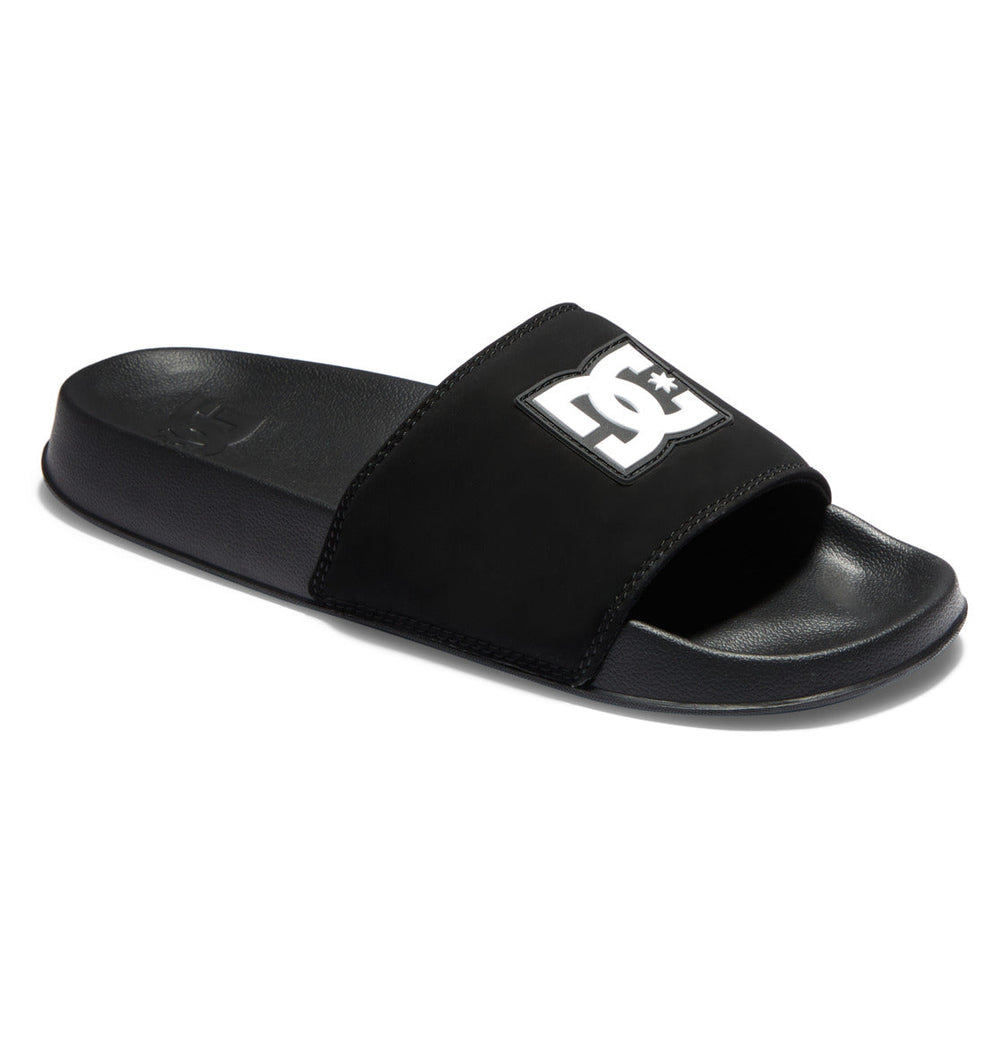 DC Slides - Black/Black/White | DC Shoes