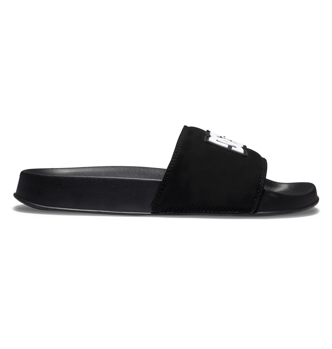 DC Slides - Black/Black/White | DC Shoes