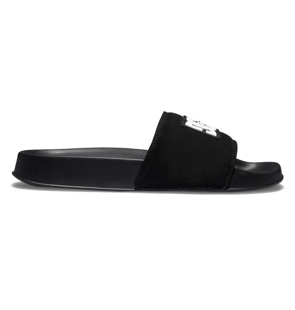 DC Slides - Black/Black/White | DC Shoes