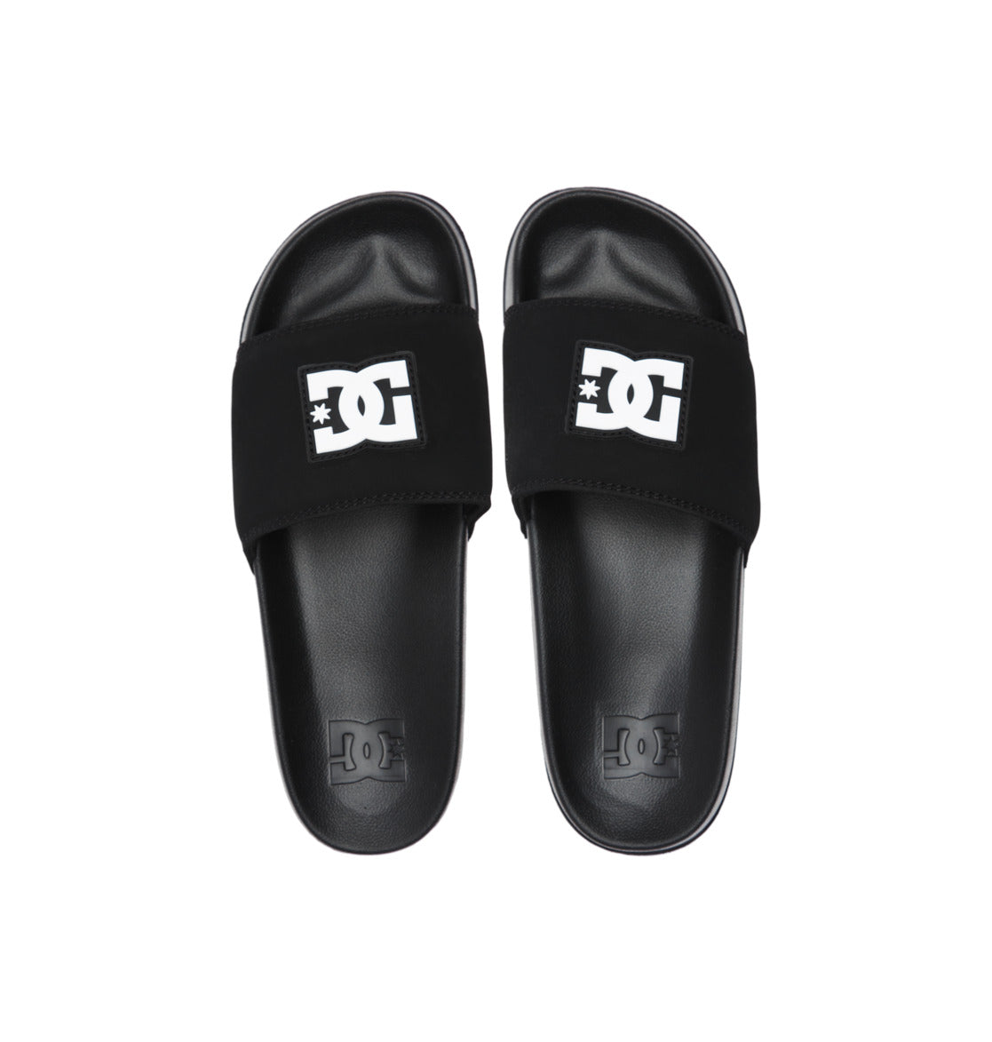 DC Slides - Black/Black/White | DC Shoes