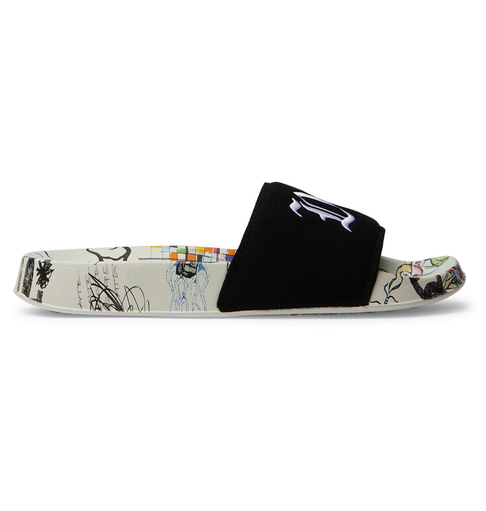 DC Slides - White/Multi | DC Shoes