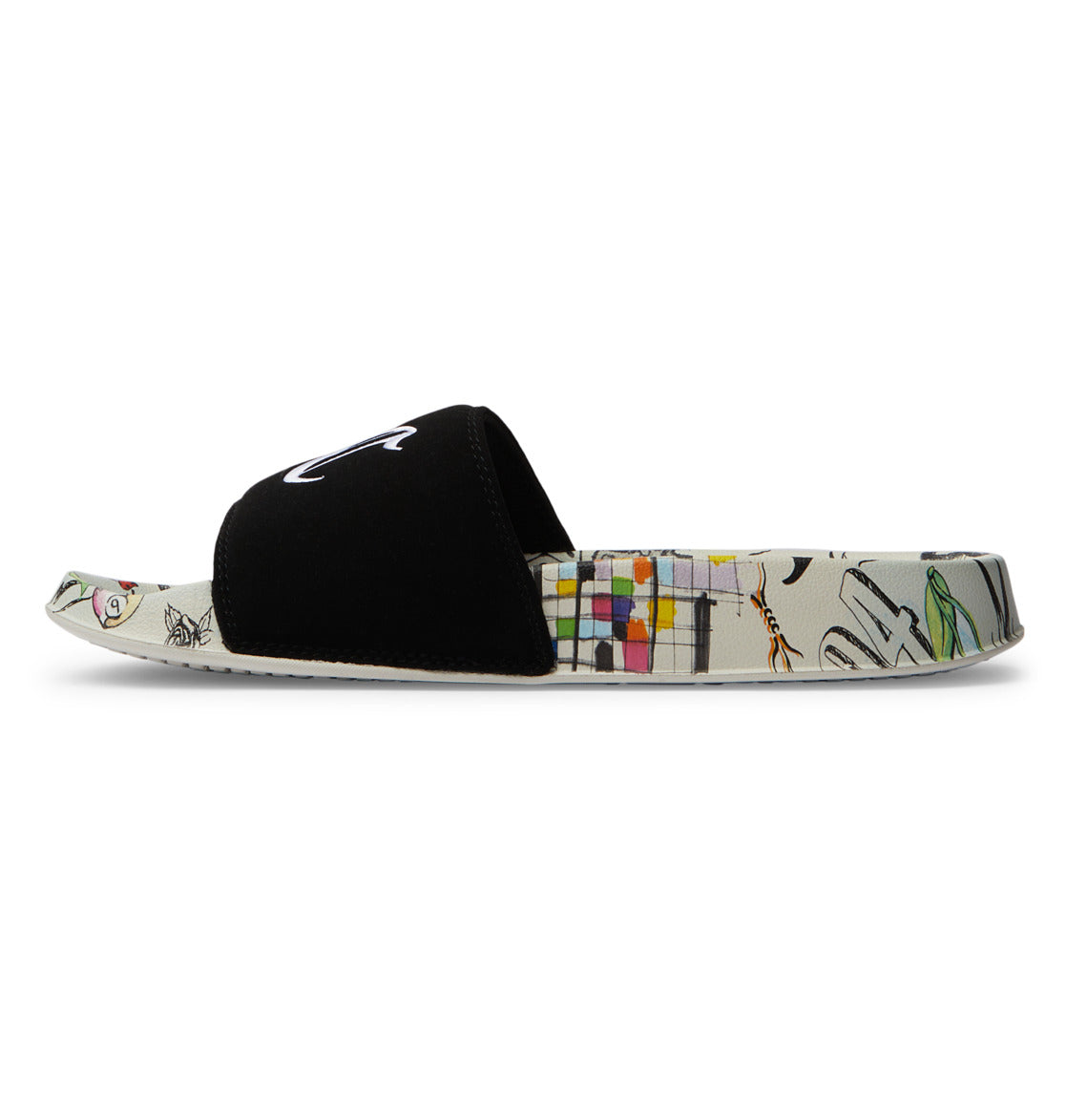 DC Slides - White/Multi | DC Shoes