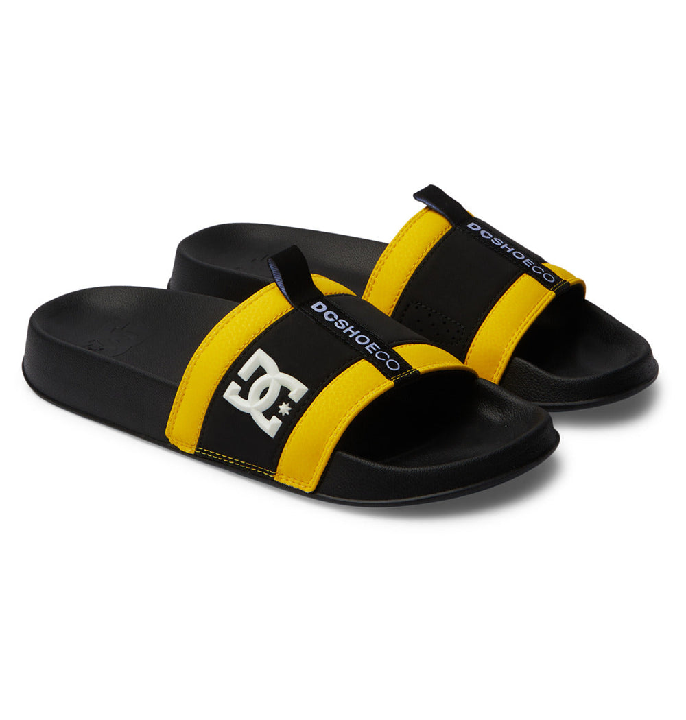 Lynx Slides - Black/Black/Yellow | DC Shoes