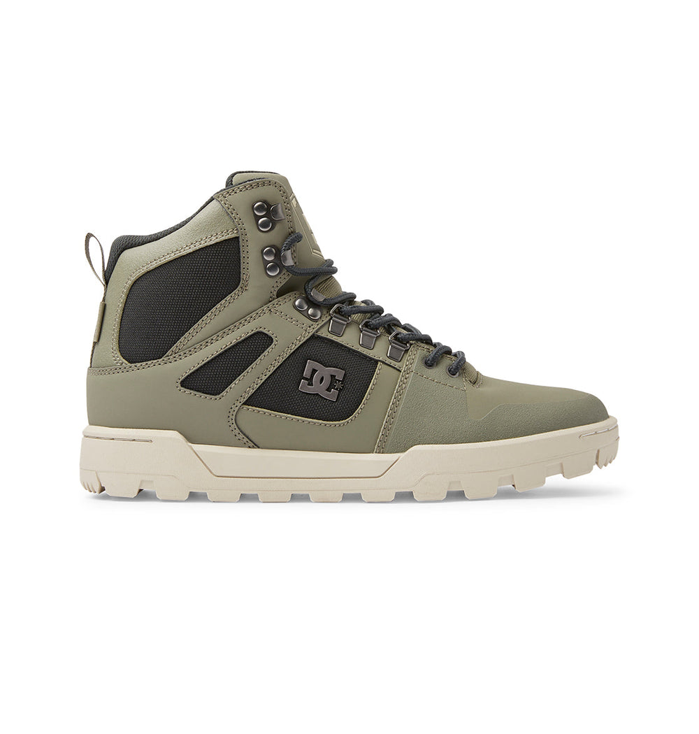 Pure High-Top Water-Resistant Winter Boots - Green/Black/White | DC Shoes