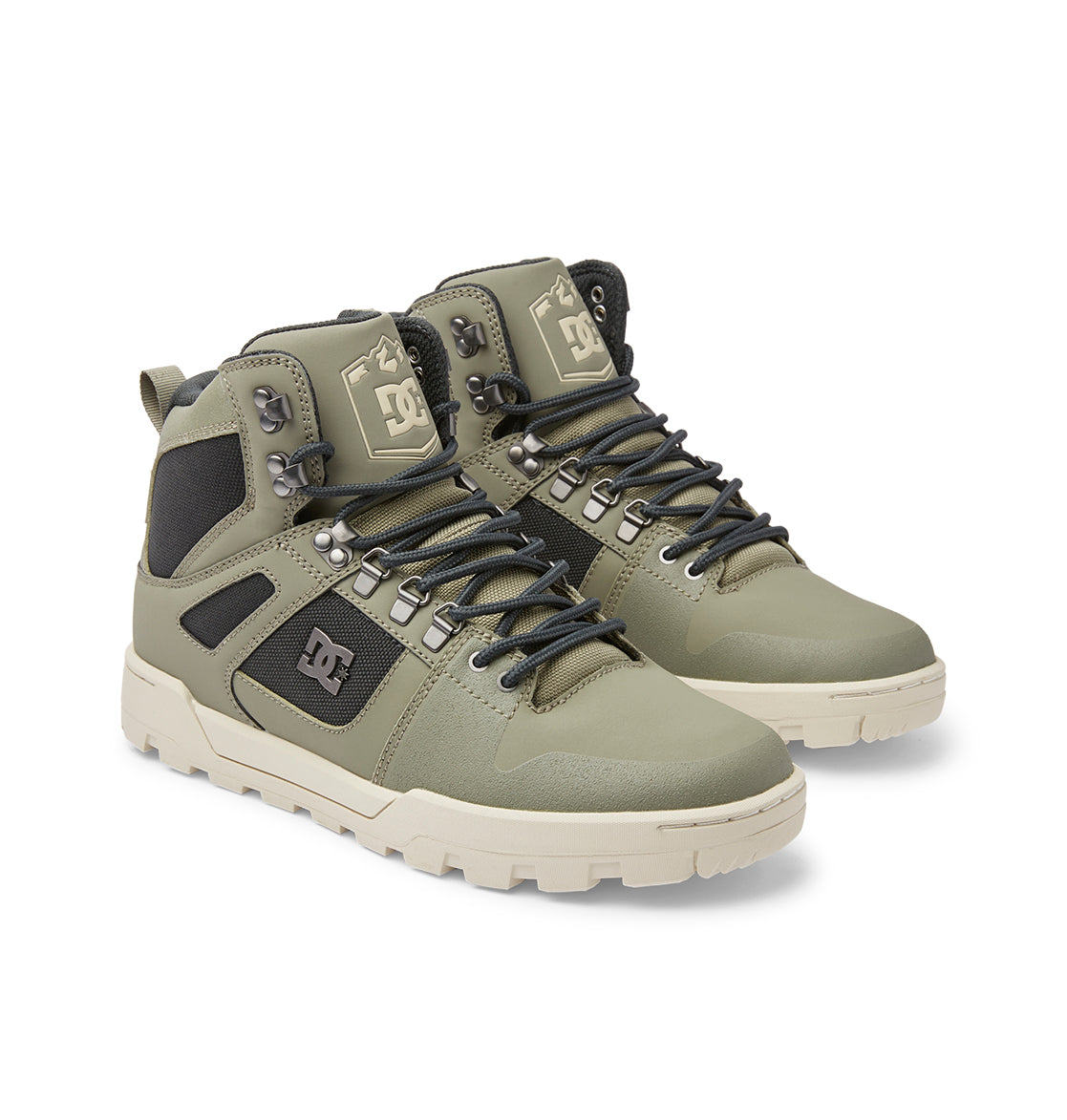 Pure High-Top Water-Resistant Winter Boots - Green/Black/White | DC Shoes