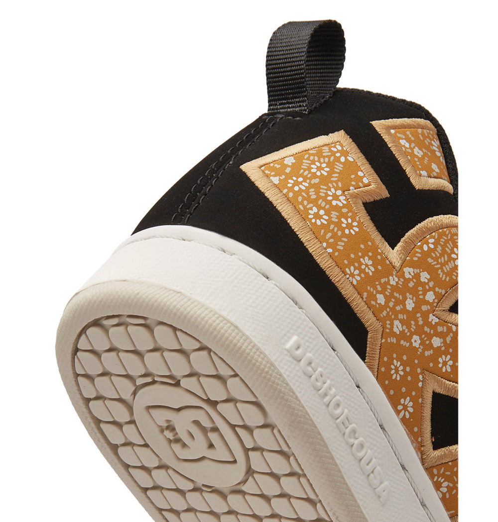 Court Graffik Shoes - Black/Gold | DC Shoes