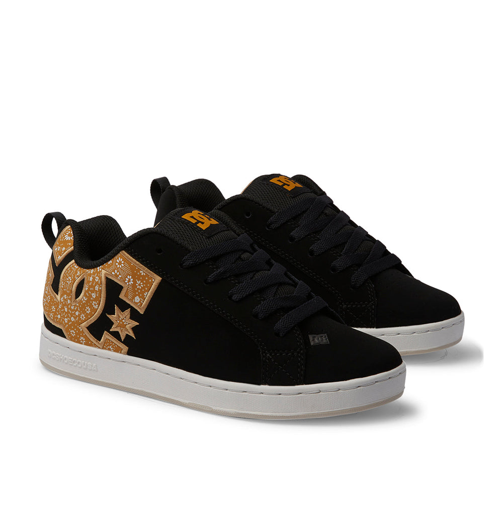 Court Graffik Shoes - Black/Gold | DC Shoes