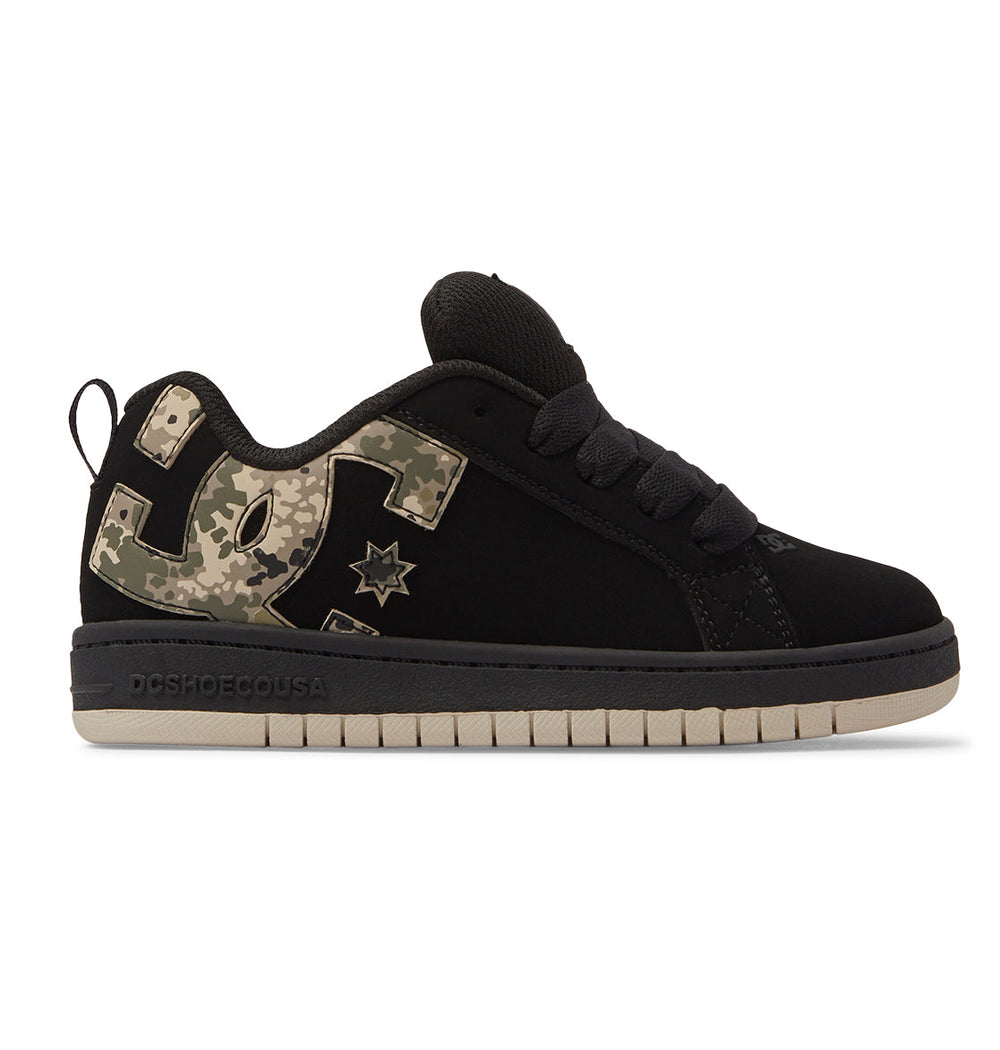 Court Graffik Shoes - Black/Green Print | DC Shoes