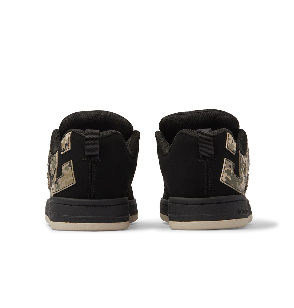 Court Graffik Shoes - Black/Green Print | DC Shoes