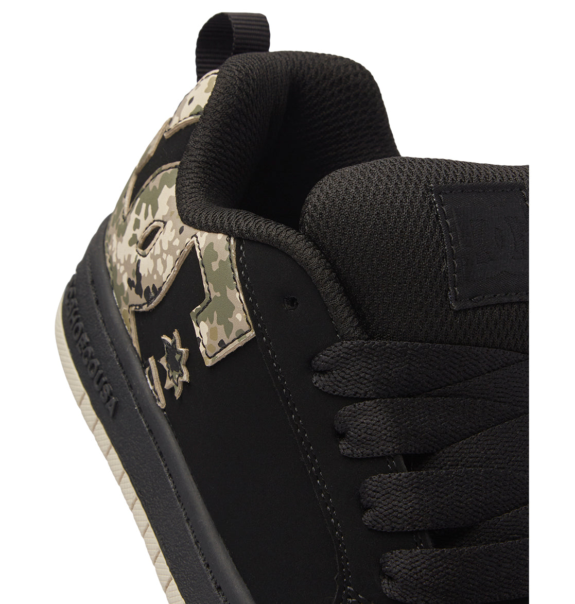 Court Graffik Shoes - Black/Green Print | DC Shoes
