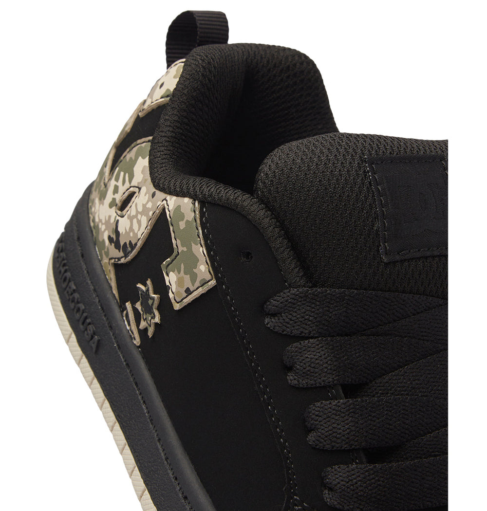 Court Graffik Shoes - Black/Green Print | DC Shoes