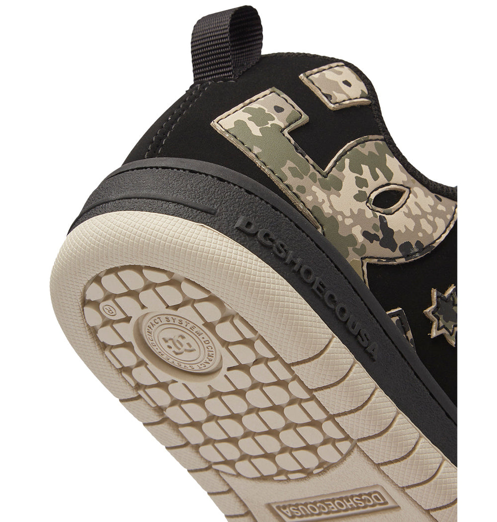 Court Graffik Shoes - Black/Green Print | DC Shoes