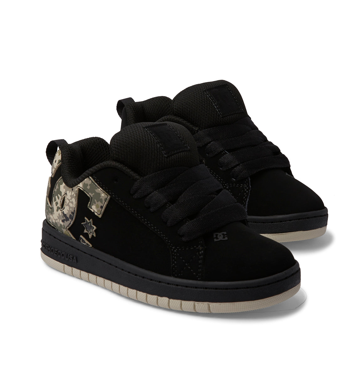 Court Graffik Shoes - Black/Green Print | DC Shoes