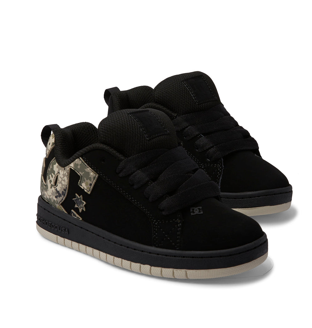 Court Graffik Shoes - Black/Green Print | DC Shoes