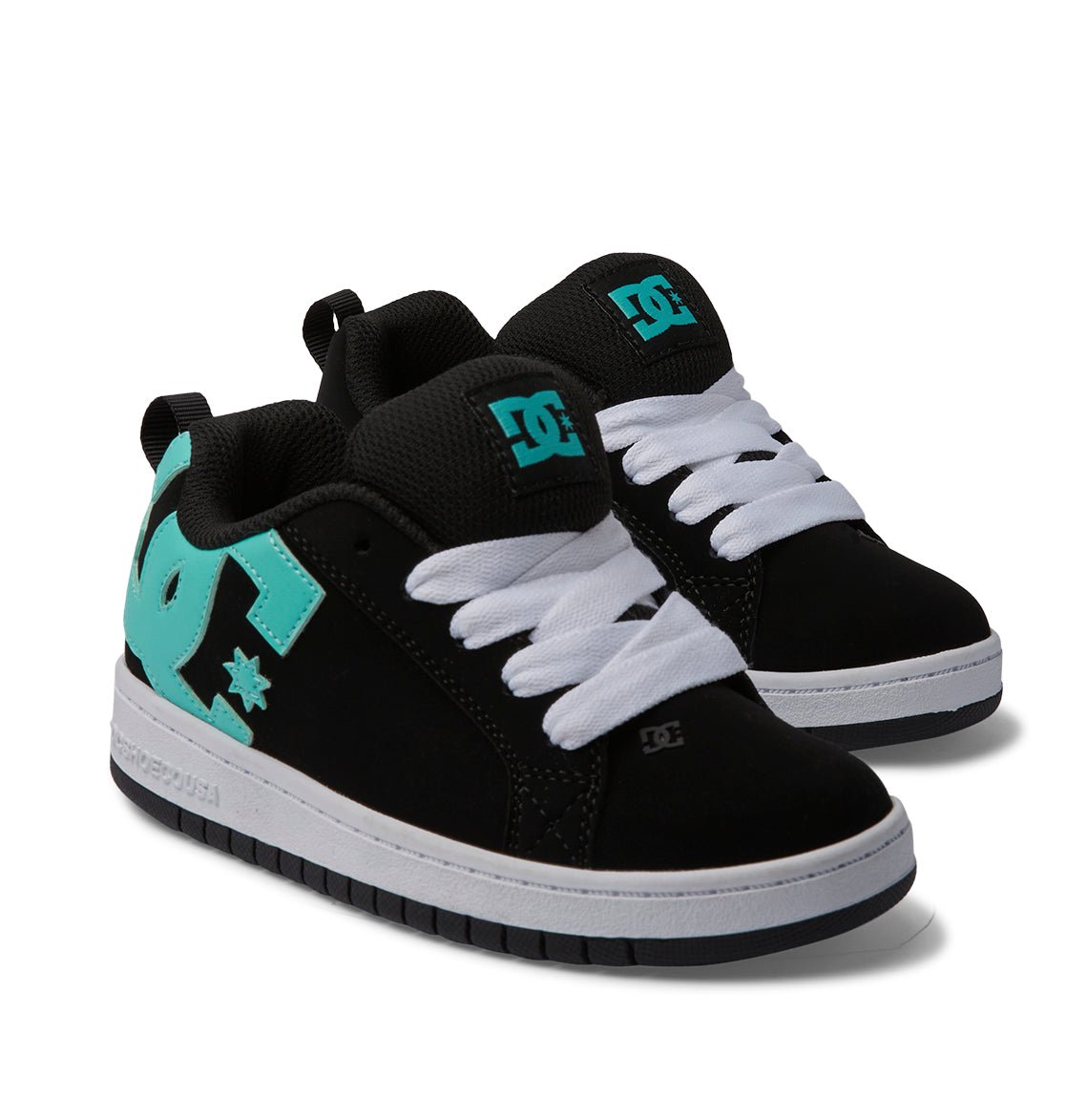 Court Graffik Shoes - Black/Aqua | DC Shoes