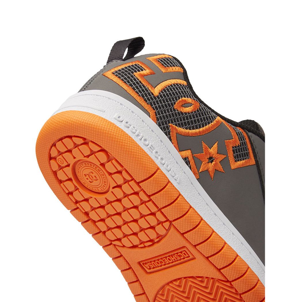 Court Graffik Shoes - Grey/Orange | DC Shoes