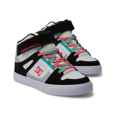 Pure High-Top Elastic Lace High-Top Shoes - Black/Blue/Pink | DC Shoes