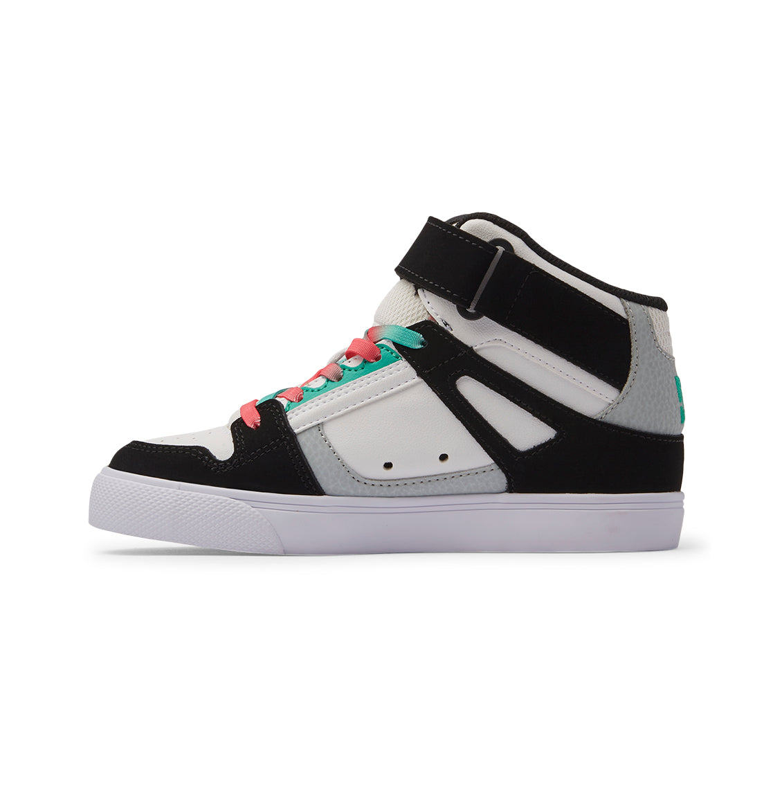 Pure High-Top Elastic Lace High-Top Shoes - Black/Blue/Pink | DC Shoes