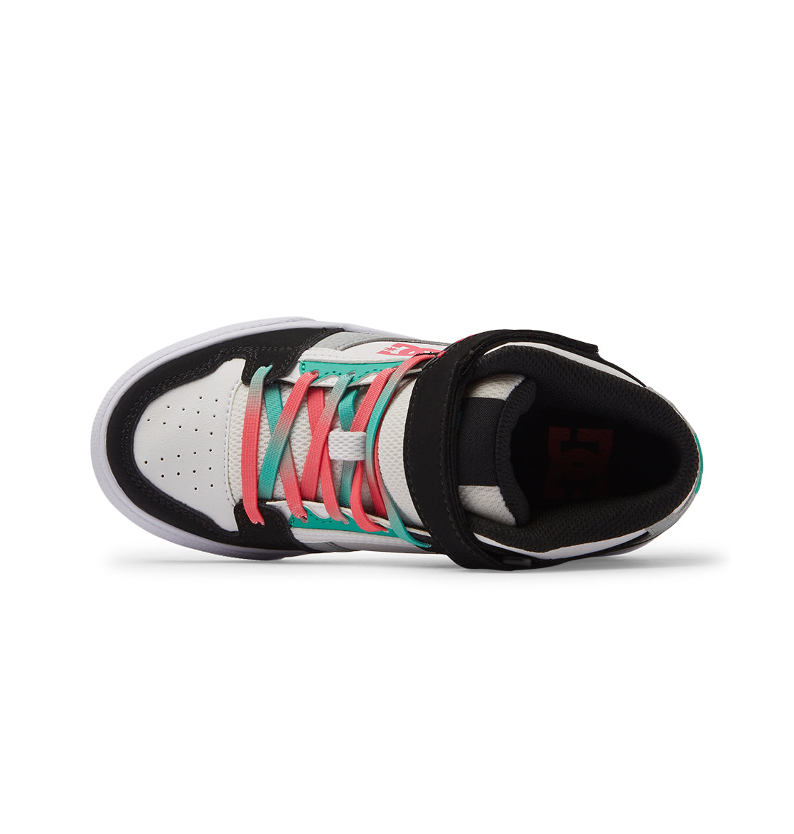 Pure High-Top Elastic Lace High-Top Shoes - Black/Blue/Pink | DC Shoes