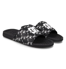 Bolsa Slides - Black/White Black/White | DC Shoes