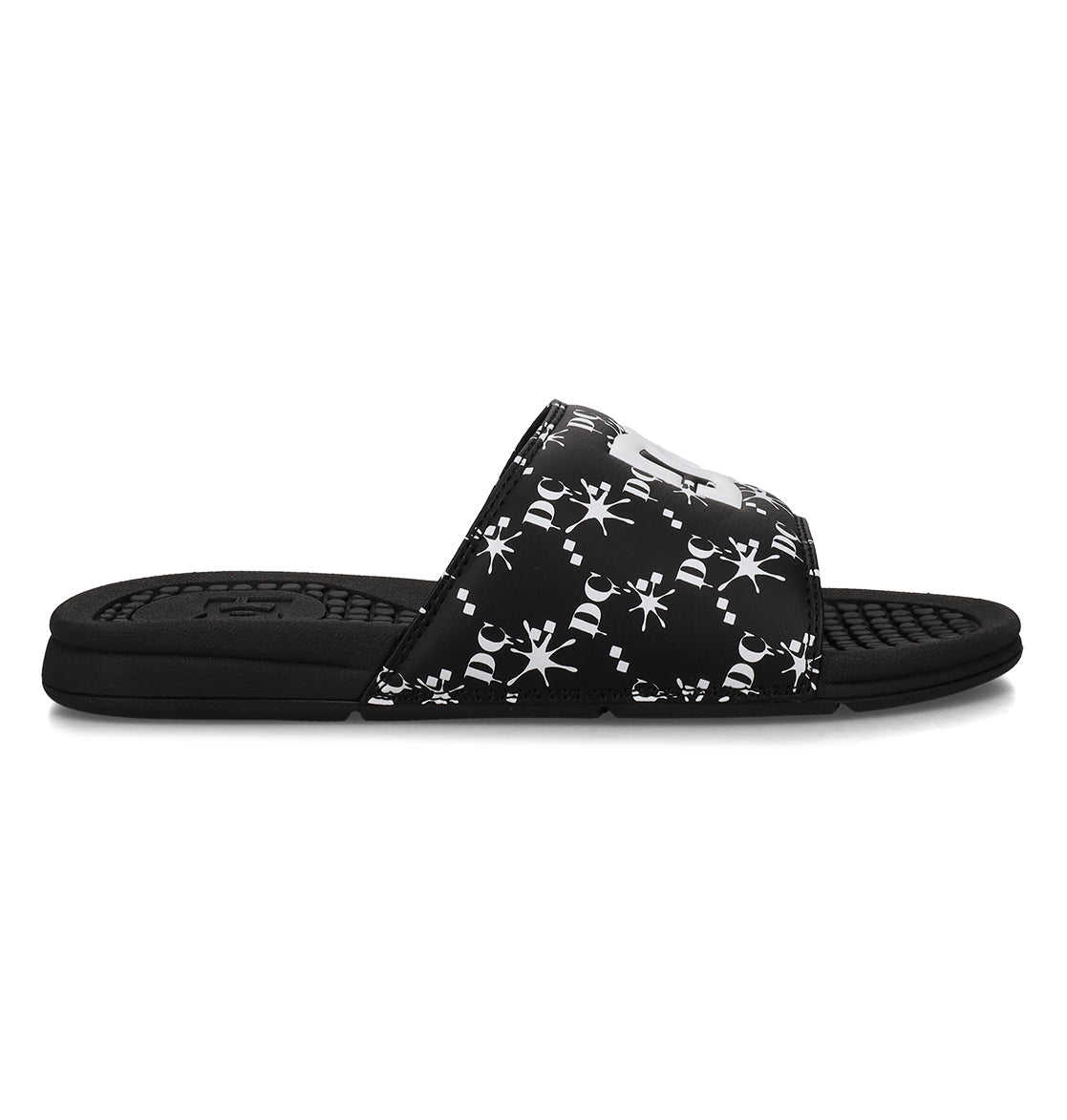 Bolsa Slides - Black/White Black/White | DC Shoes