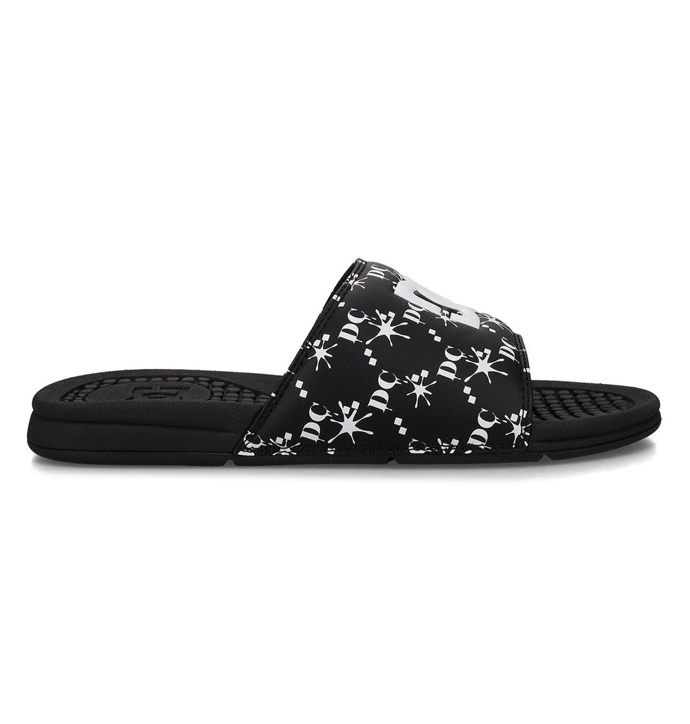 Bolsa Slides - Black/White Black/White | DC Shoes