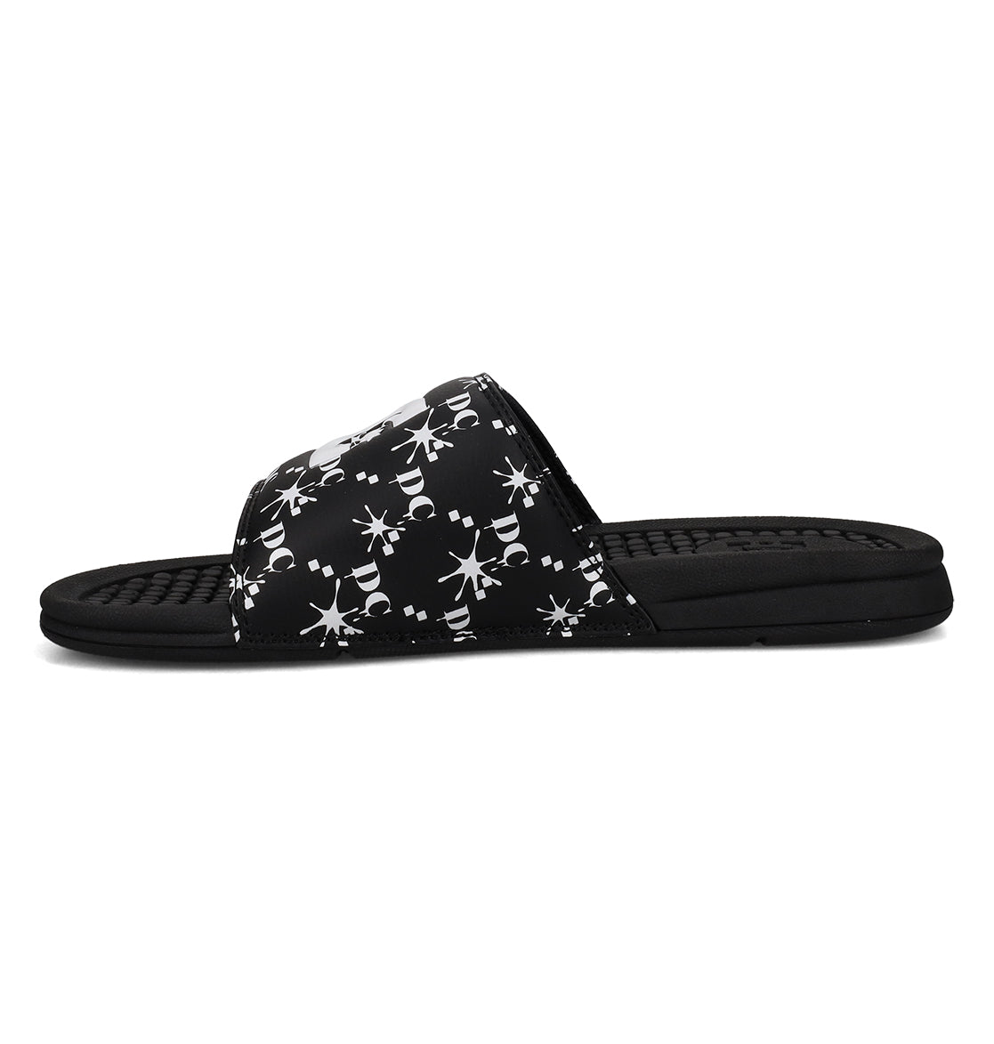 Bolsa Slides - Black/White Black/White | DC Shoes