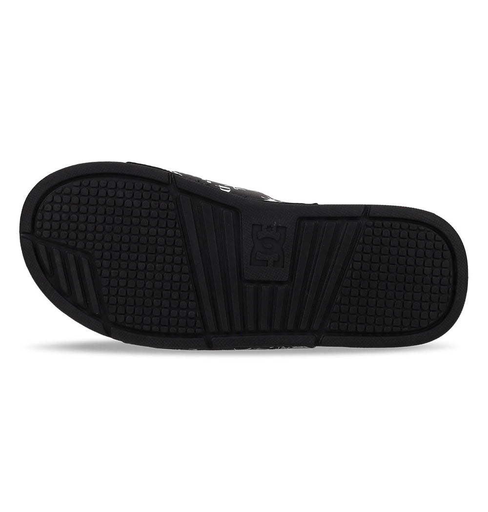 Bolsa Slides - Black/White Black/White | DC Shoes