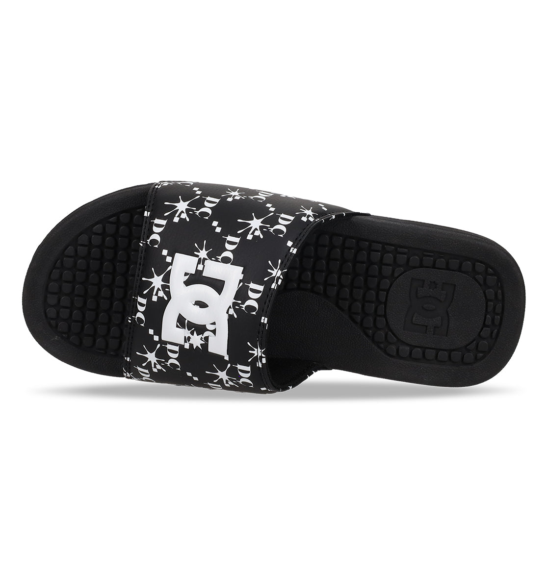 Bolsa Slides - Black/White Black/White | DC Shoes