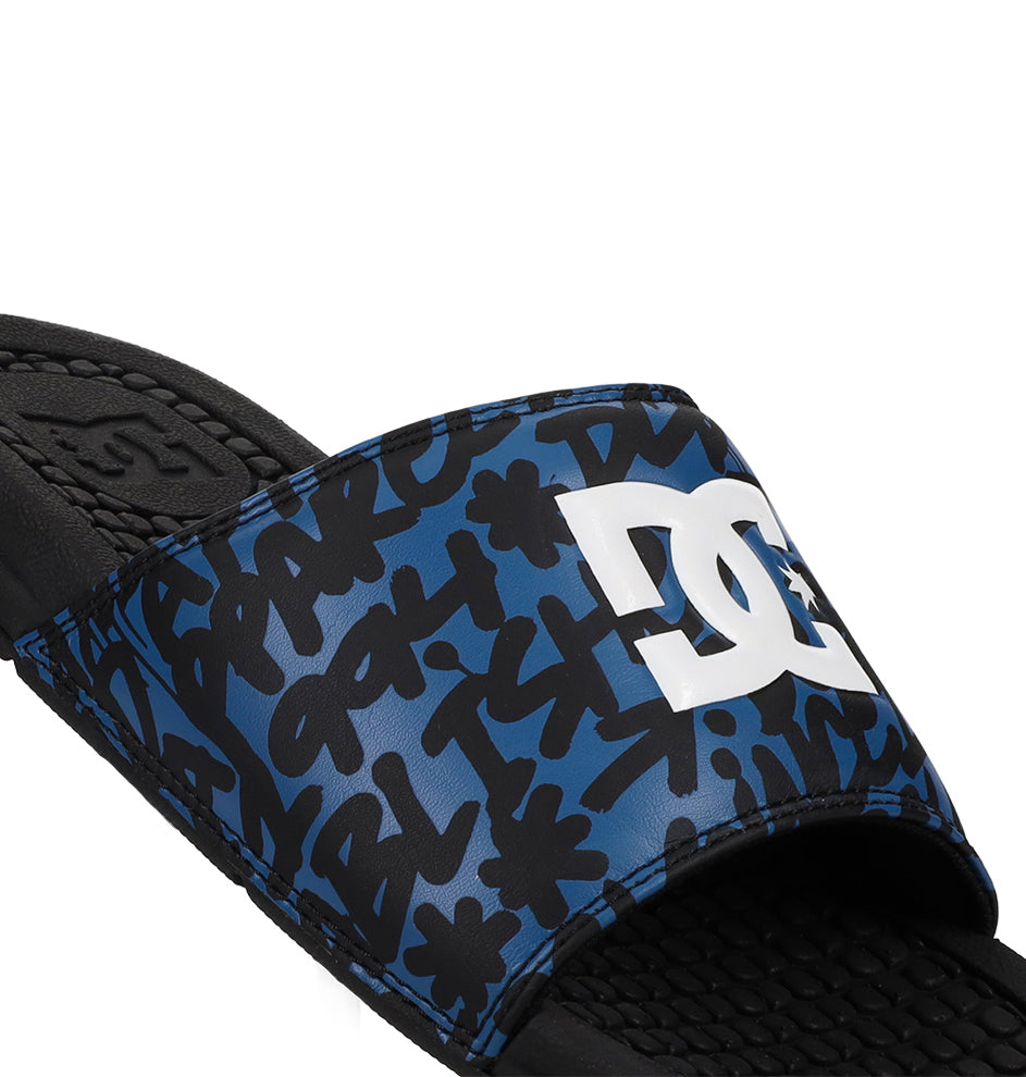 Bolsa Slides - Black/Blue/White Black/Blue/White | DC Shoes