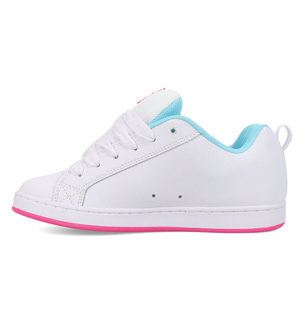Court Graffik Shoes - Wh/Htpnk/Tur White/Hotpk/Turquoise | DC Shoes