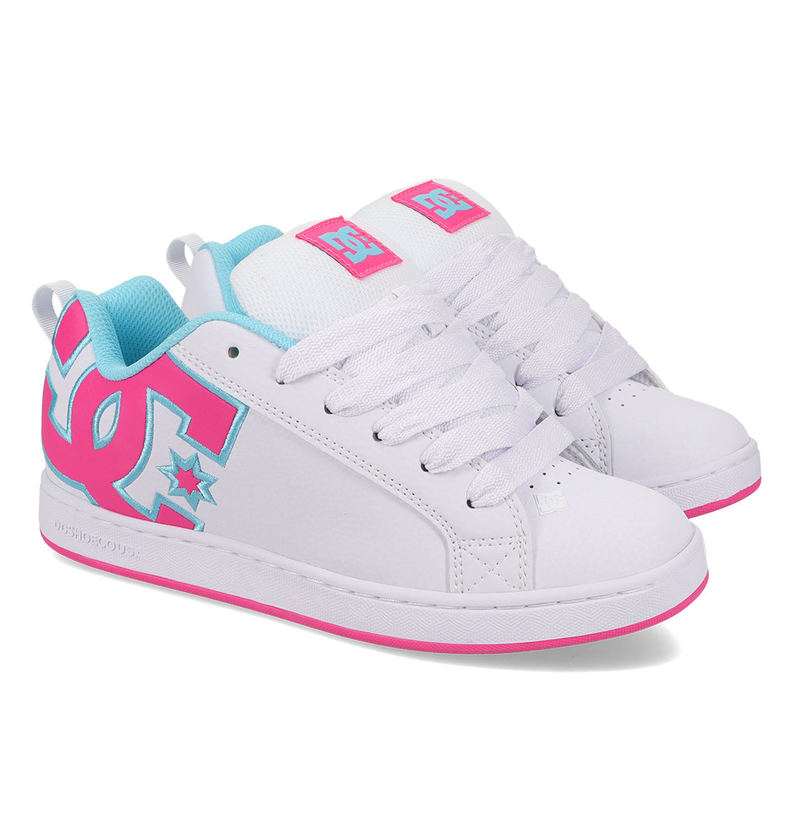 Court Graffik Shoes - Wh/Htpnk/Tur White/Hotpk/Turquoise | DC Shoes