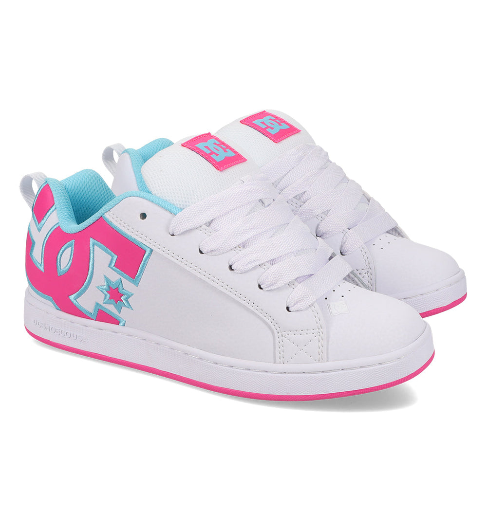 Court Graffik Shoes - Wh/Htpnk/Tur White/Hotpk/Turquoise | DC Shoes
