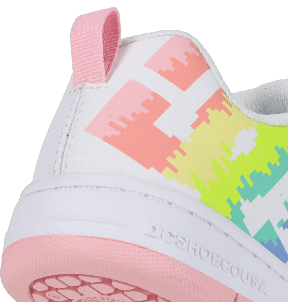 Court Graffik Shoes - Wht/Ltpnk/Mlt White/Ltpnk/Multi | DC Shoes