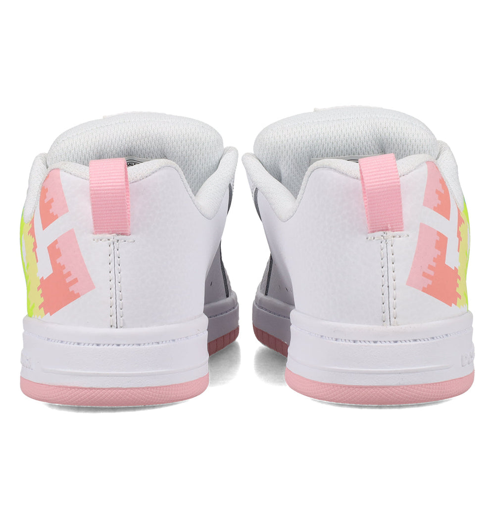 Court Graffik Shoes - Wht/Ltpnk/Mlt White/Ltpnk/Multi | DC Shoes