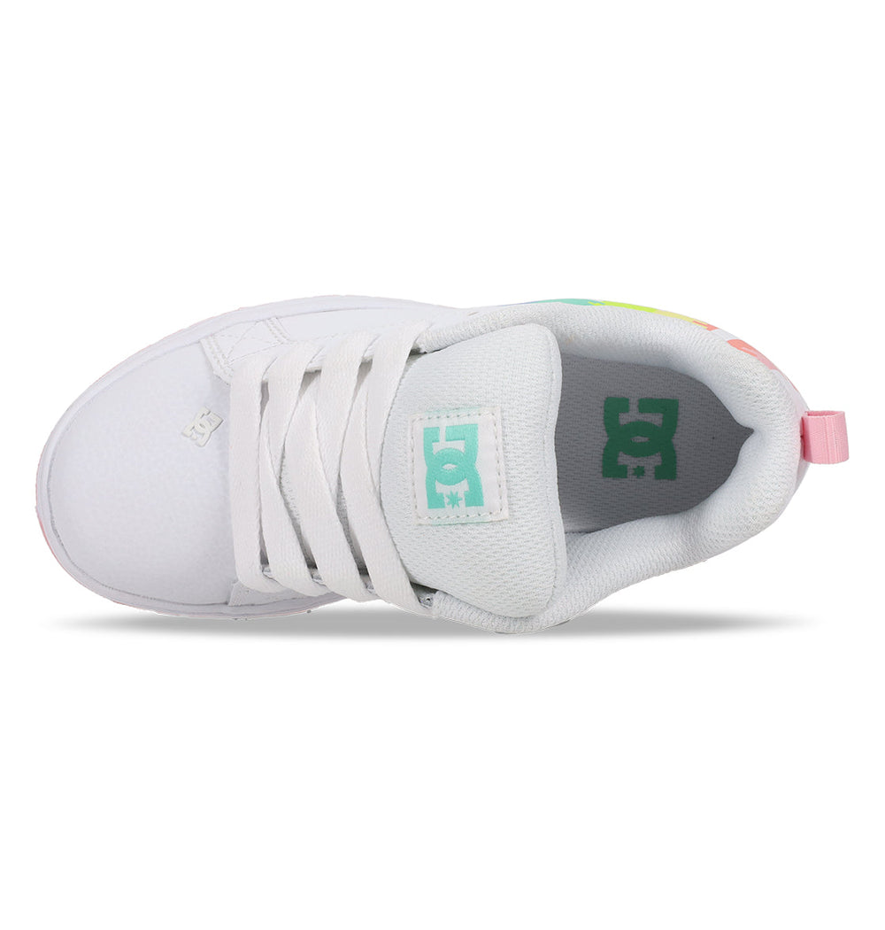Court Graffik Shoes - Wht/Ltpnk/Mlt White/Ltpnk/Multi | DC Shoes