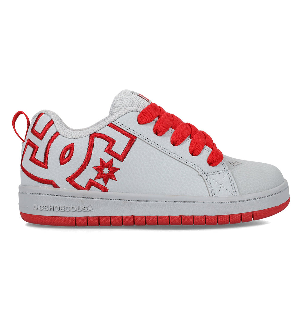 Court Graffik Shoes - Grey/Red Gray/Red | DC Shoes