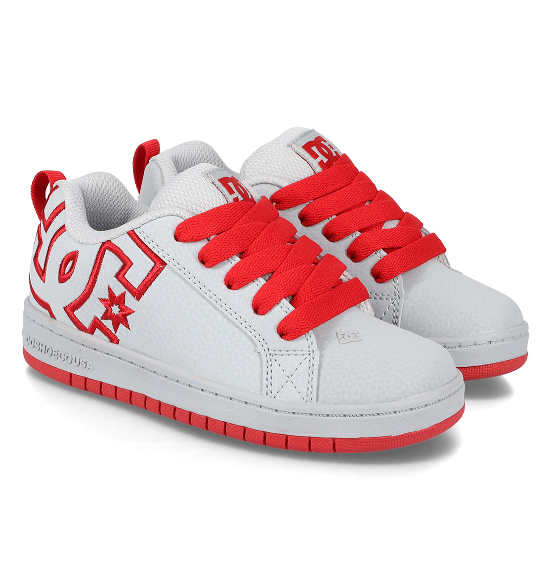 Court Graffik Shoes - Grey/Red Gray/Red | DC Shoes