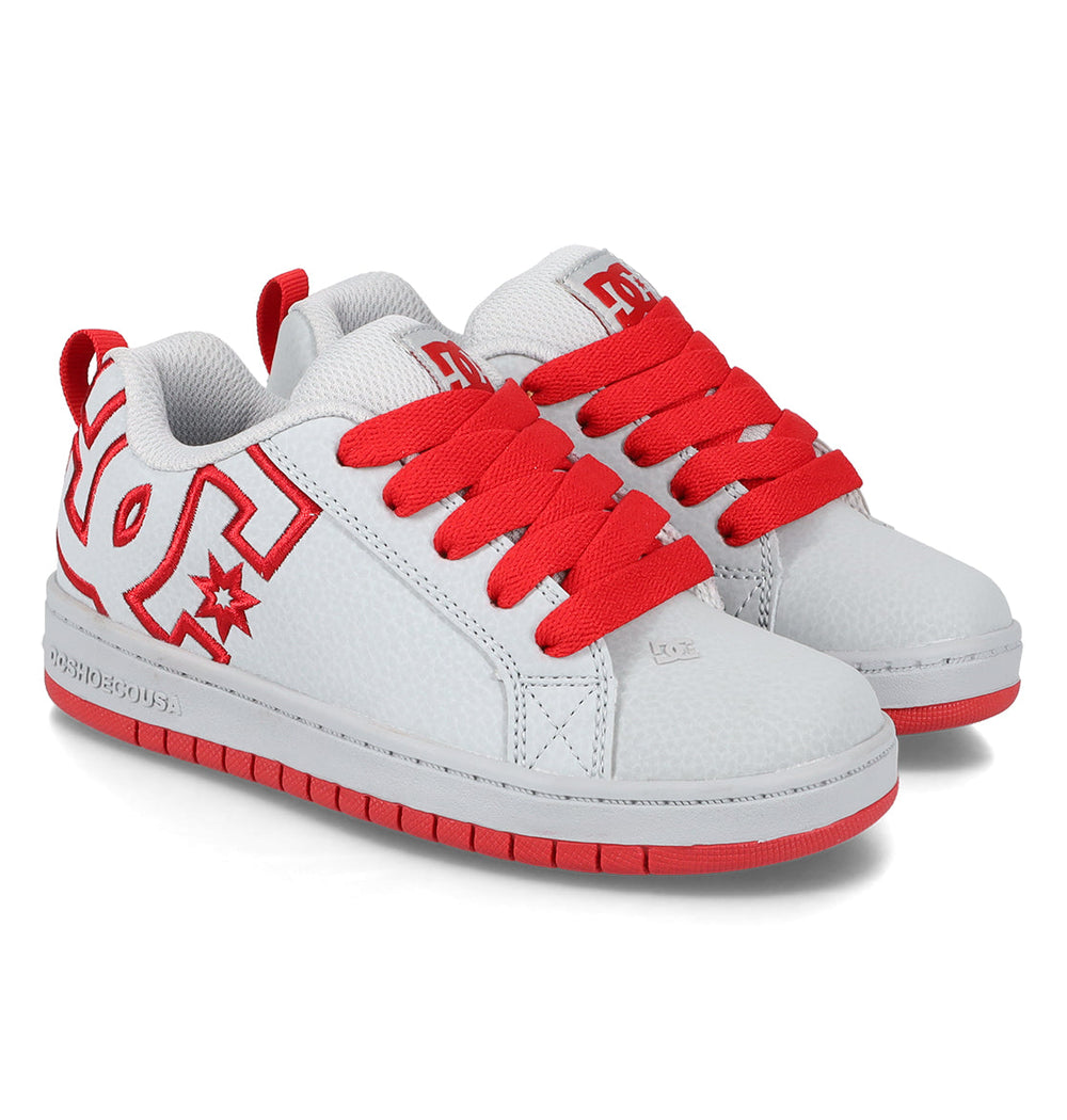 Court Graffik Shoes - Grey/Red Gray/Red | DC Shoes