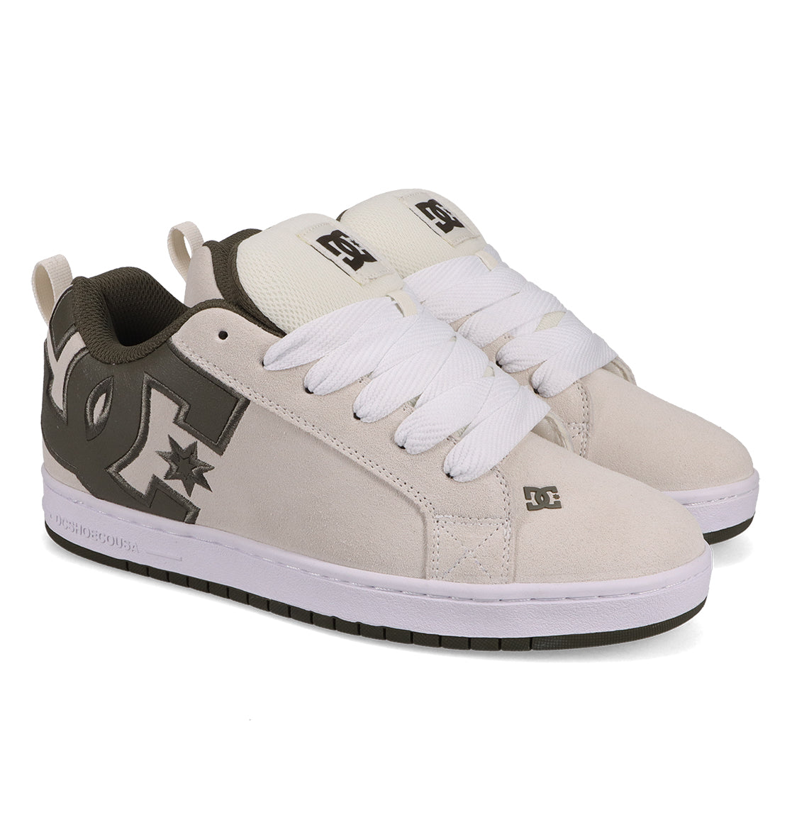 Court Graffik Shoes - Off Wht/Olive Off White/Olive | DC Shoes