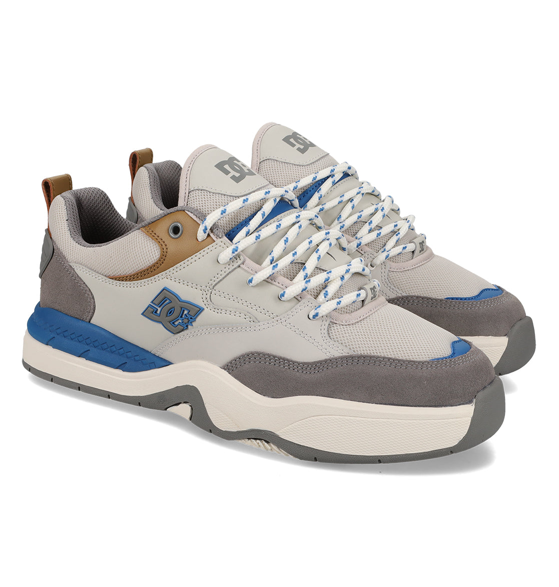 Ascend Skate Shoes - Grey/Tan/Blue Grey/Tan/Blue | DC Shoes