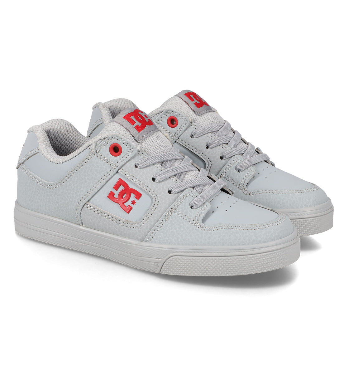 Pure Elastic Lace Shoes - Grey/Grey/Red Gray/Red | DC Shoes