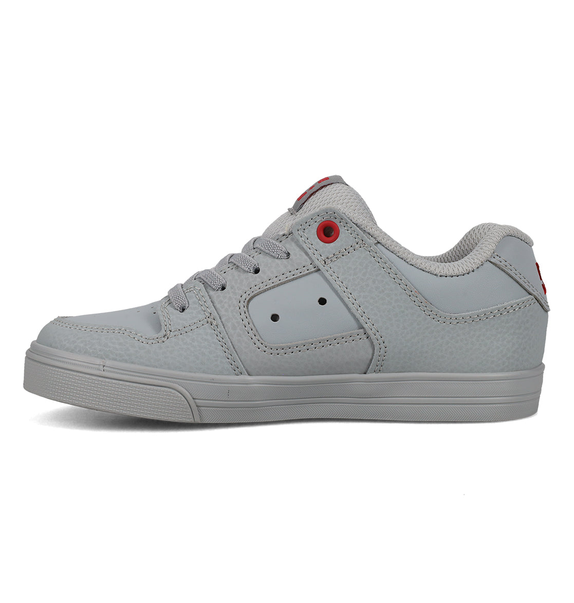 Pure Elastic Lace Shoes - Grey/Grey/Red Gray/Red | DC Shoes